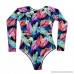 LLNONG Ladies Vintage Leaf Printed Long Sleeve Surf Siamese Swimsuit Casual Slim Fit One-Piece Beach Swinwear Multicolor B07P7SM46Z